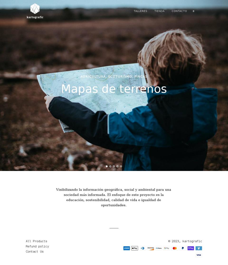 kartografic.com shopify website screenshot