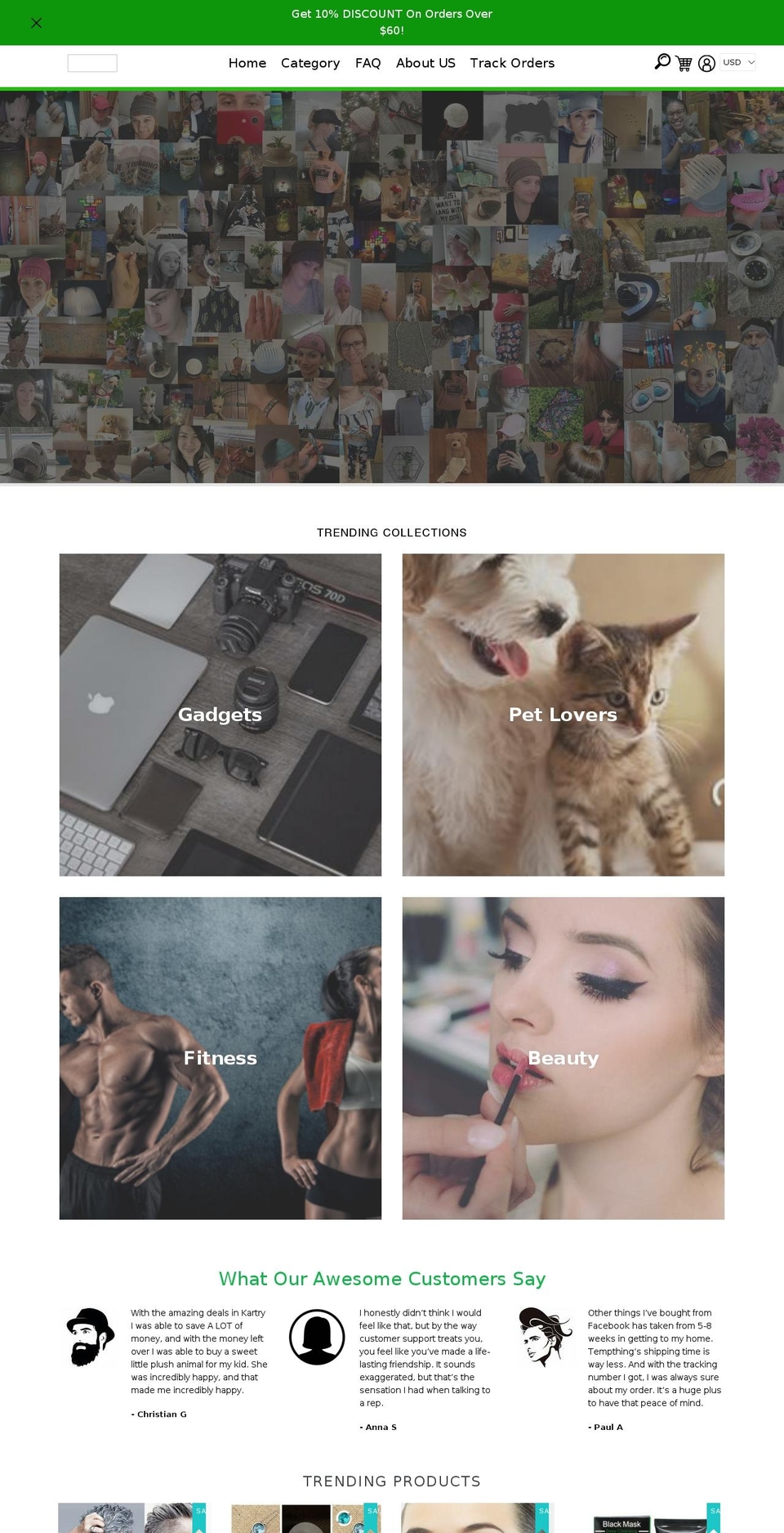 kartry.com — Shopify storefront screenshot