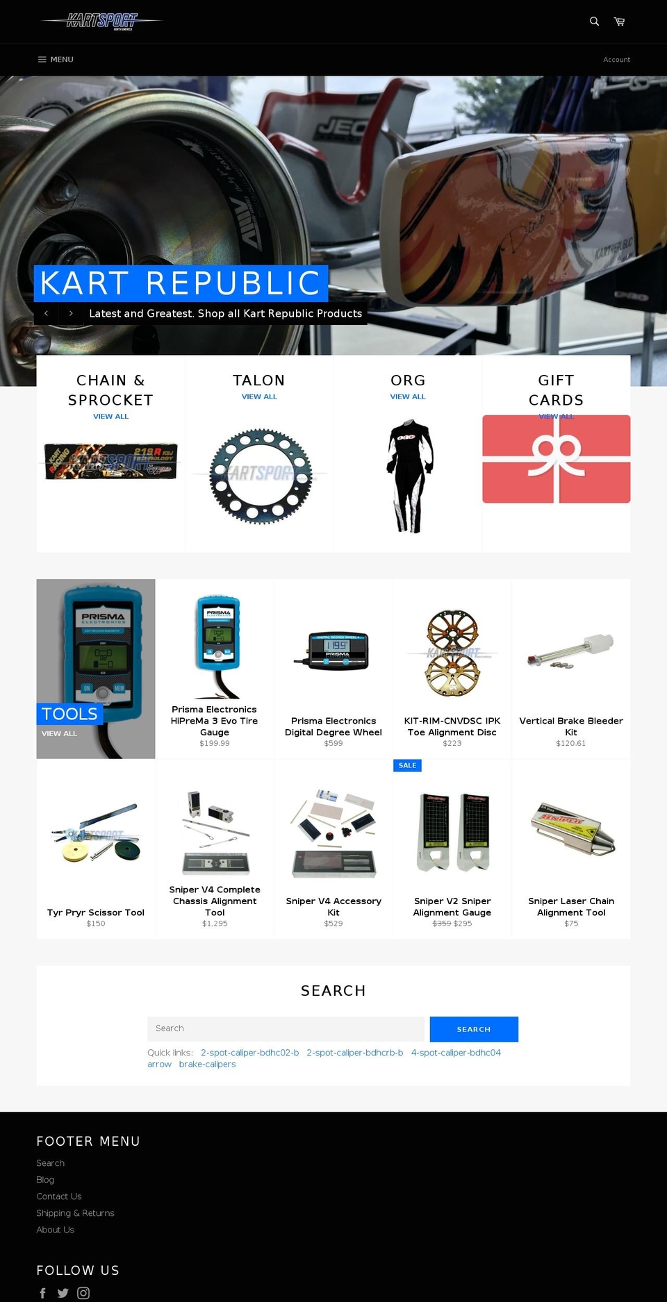 kartsportna.com shopify website screenshot