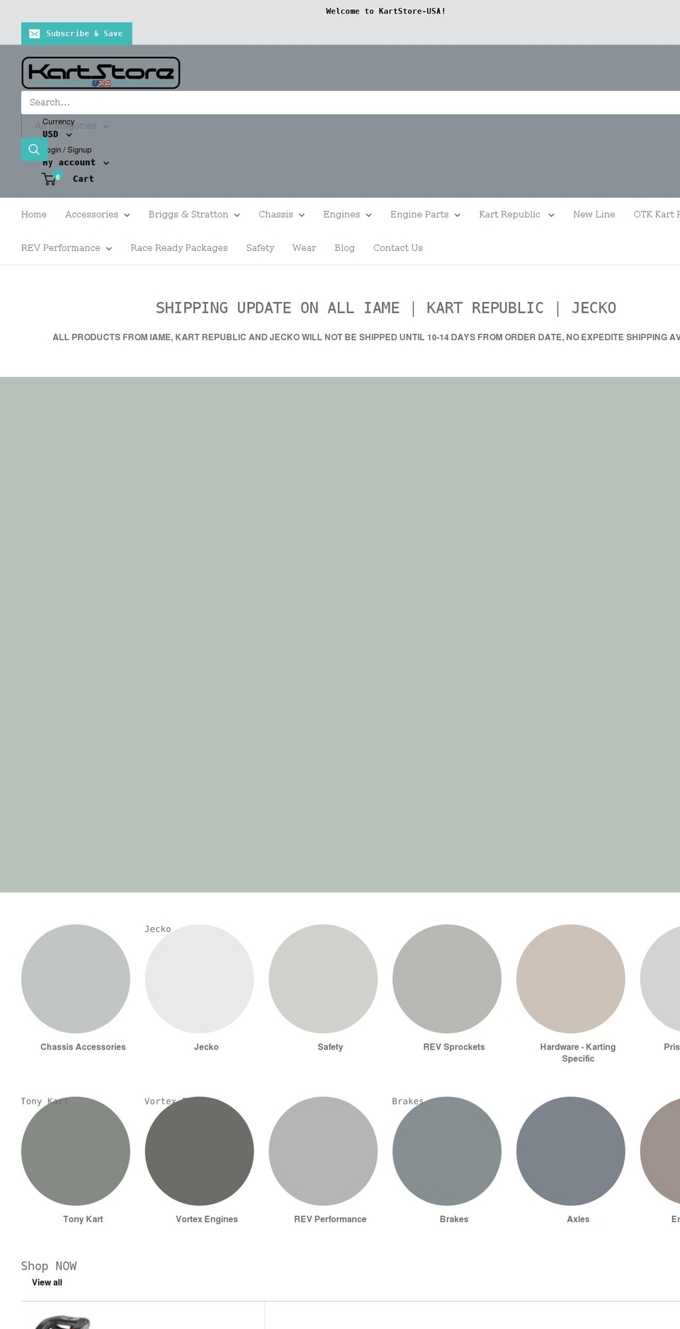 kartstore-usa.com shopify website screenshot