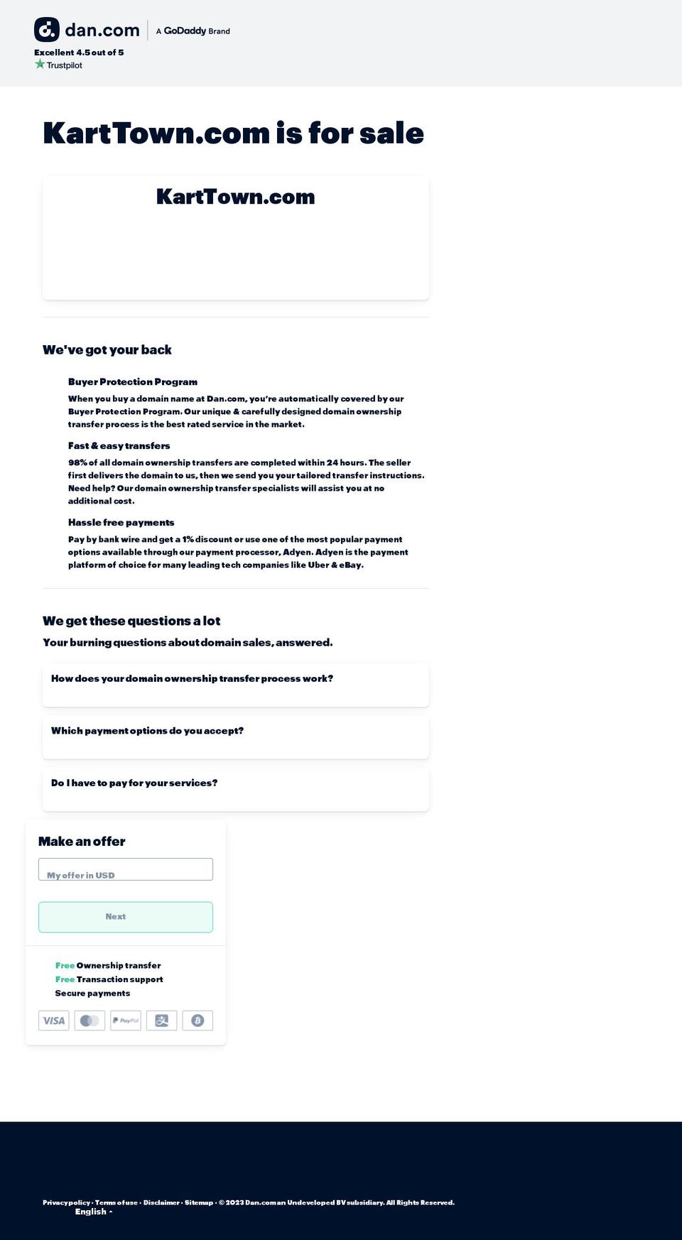 karttown.com — Shopify storefront screenshot