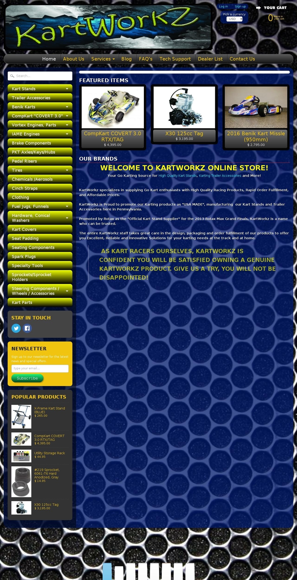 kartworkz.com shopify website screenshot