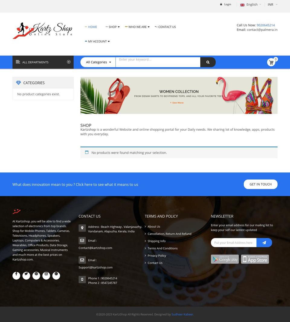 kartzshop.com — Shopify storefront screenshot