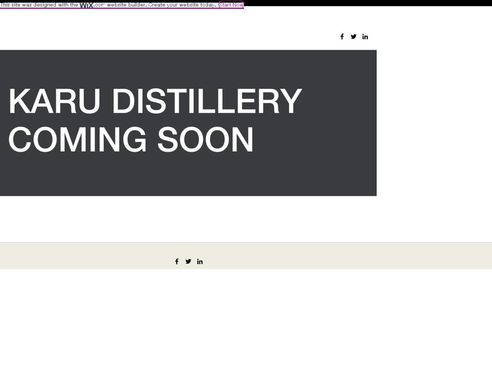karudistillery.com shopify website screenshot