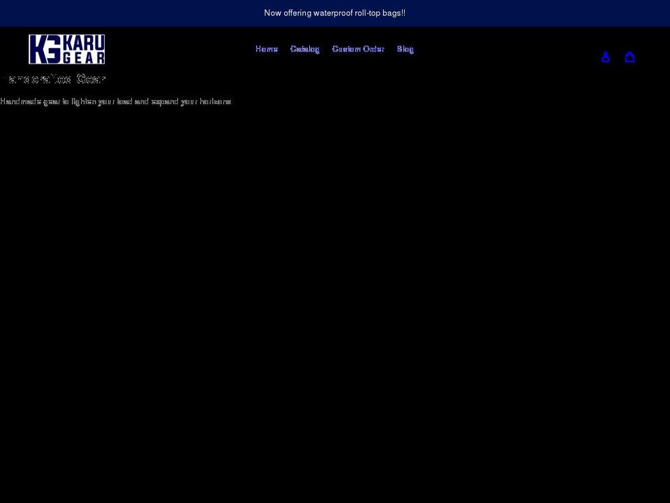 karugear.com shopify website screenshot