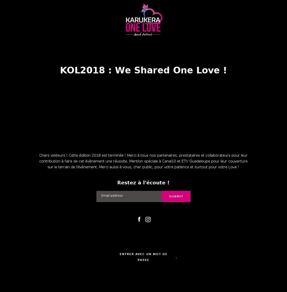 karukeraonelove.com shopify website screenshot