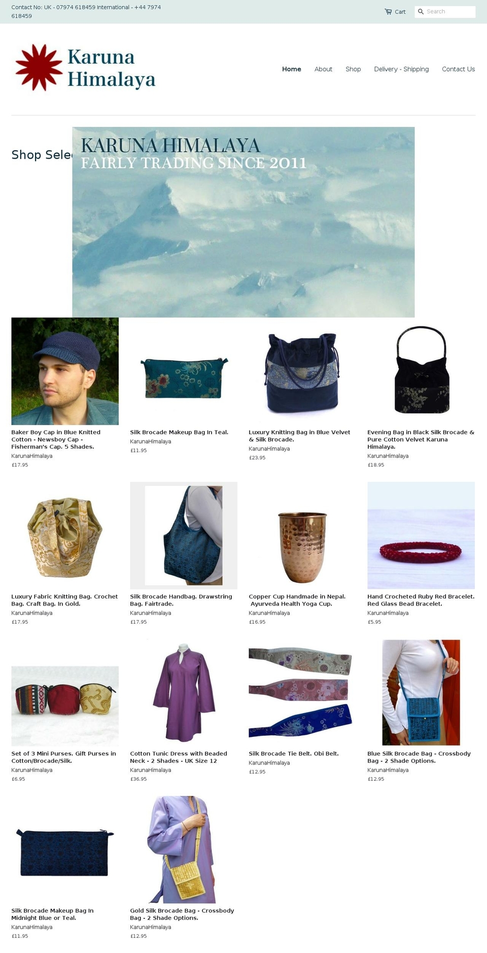 karunahimalaya.org shopify website screenshot