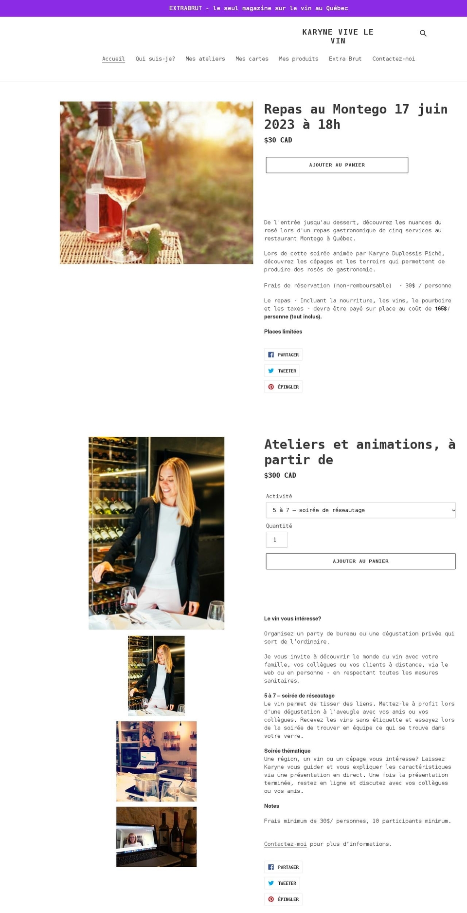 karynevivelevin.com shopify website screenshot