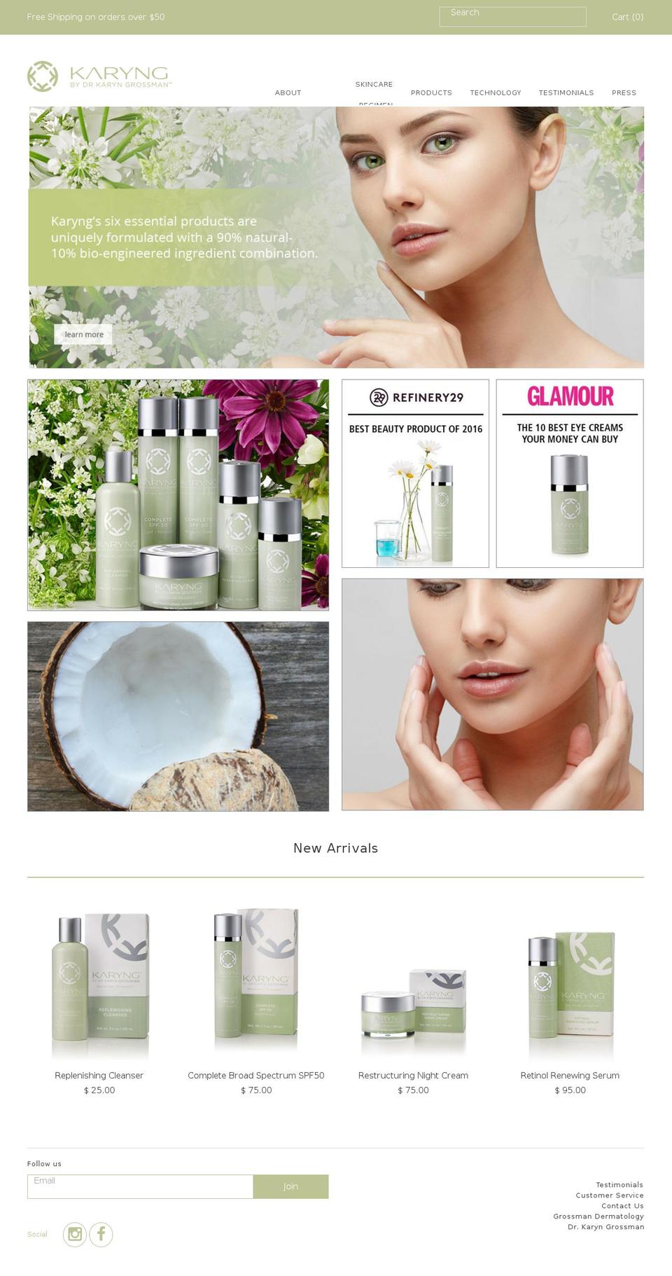 karyng.com shopify website screenshot