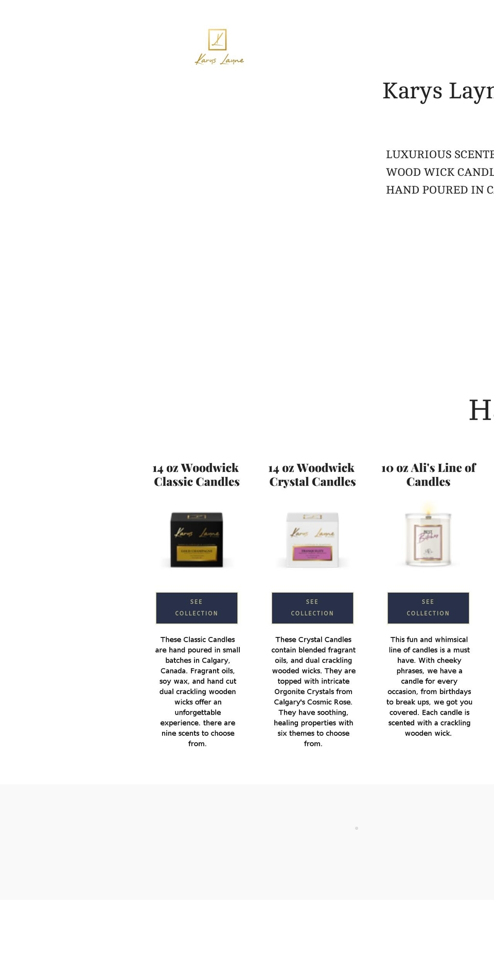 Karys Layne Website Shopify theme site example karyslayne.ca