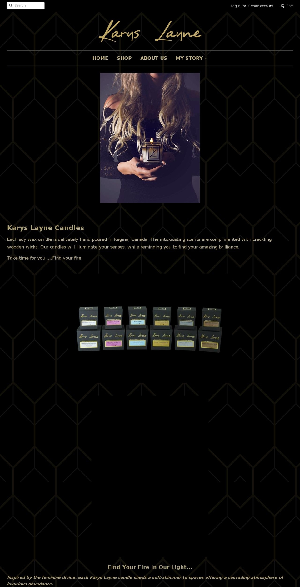 Karys Layne Website Shopify theme site example karyslayne.com