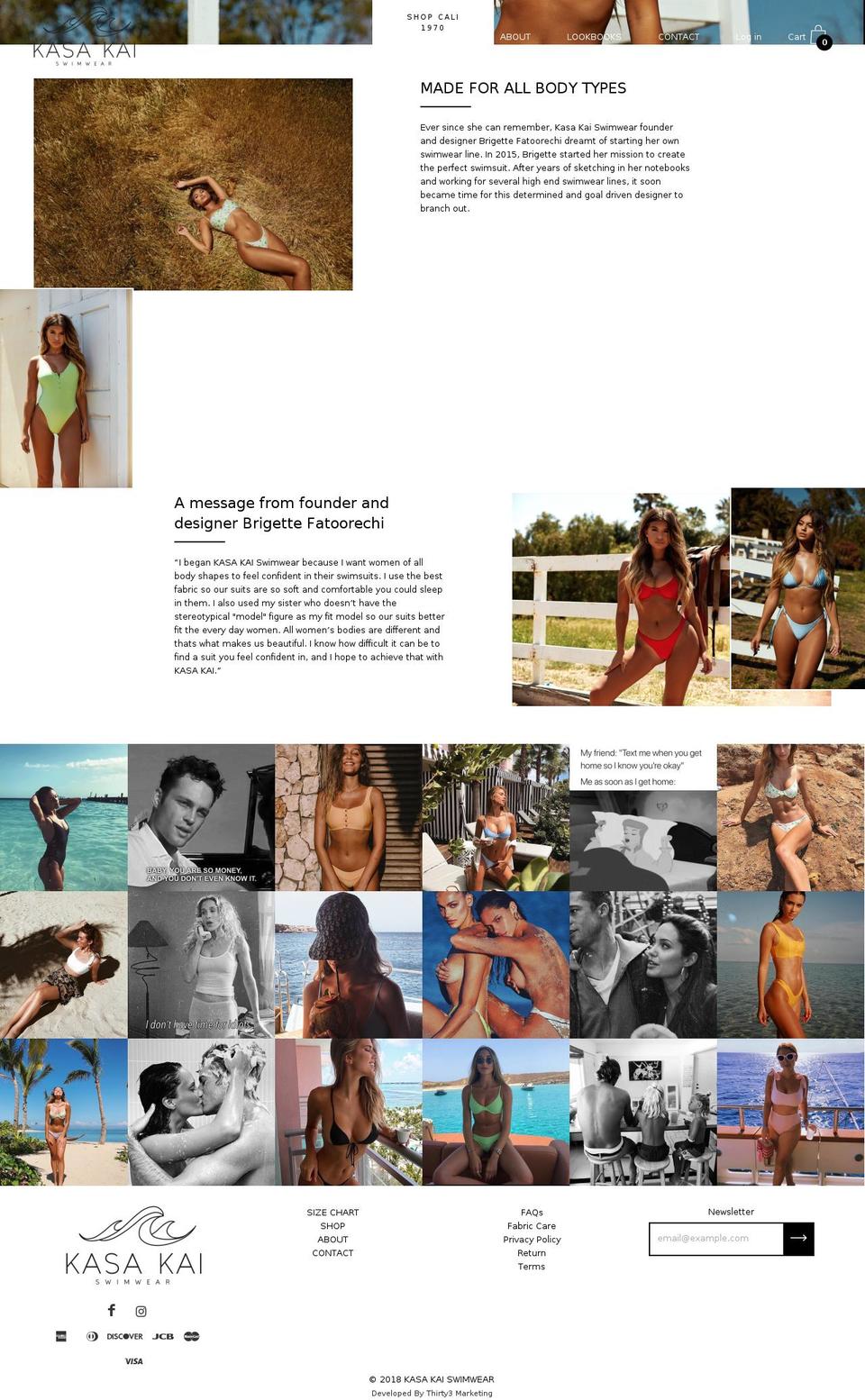 kasakaiswimwear.com shopify website screenshot