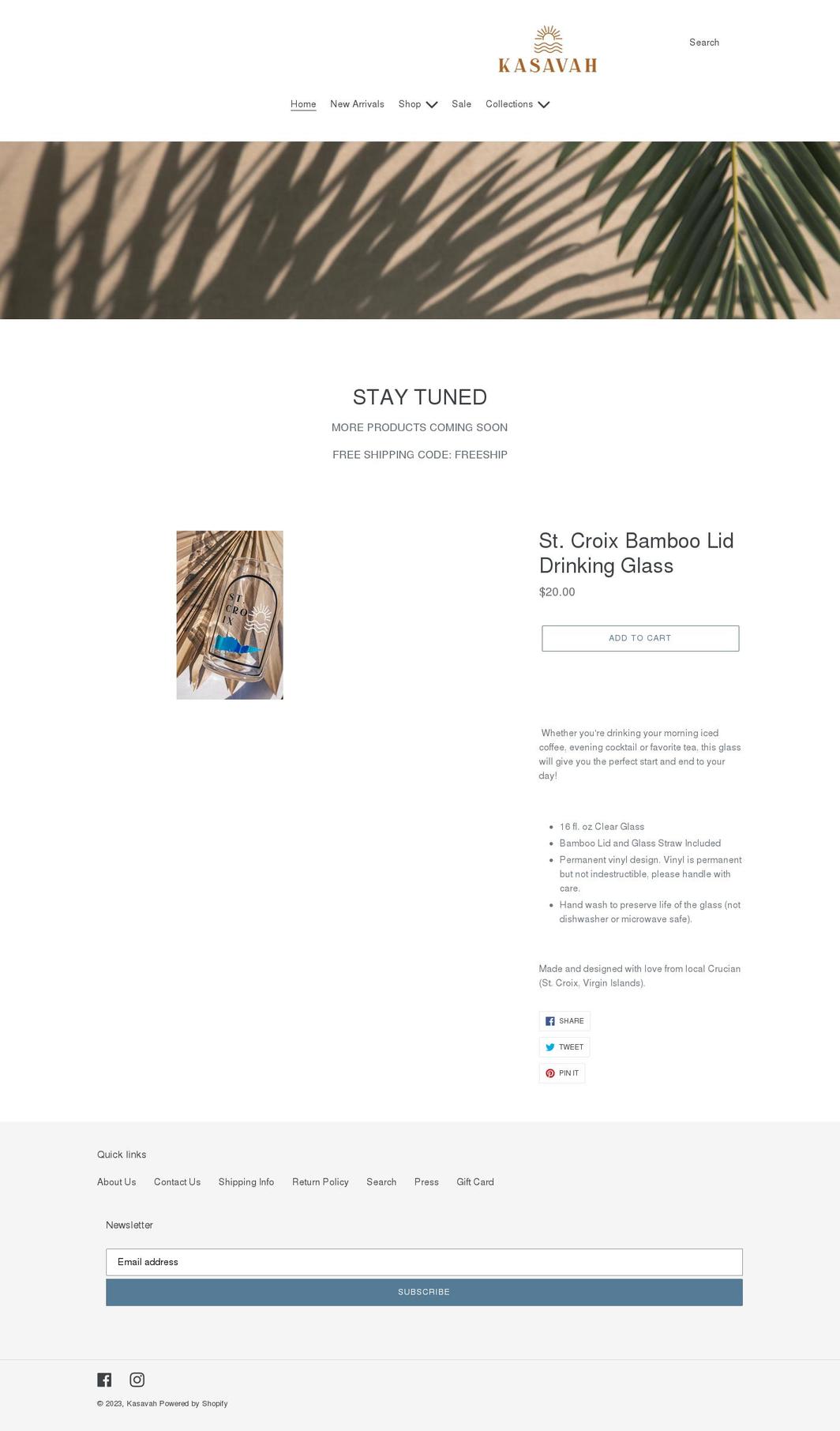 kasavah.com shopify website screenshot