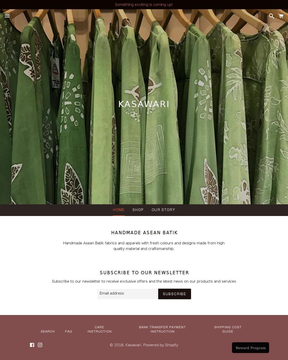kasawaridesign.com — Shopify storefront screenshot