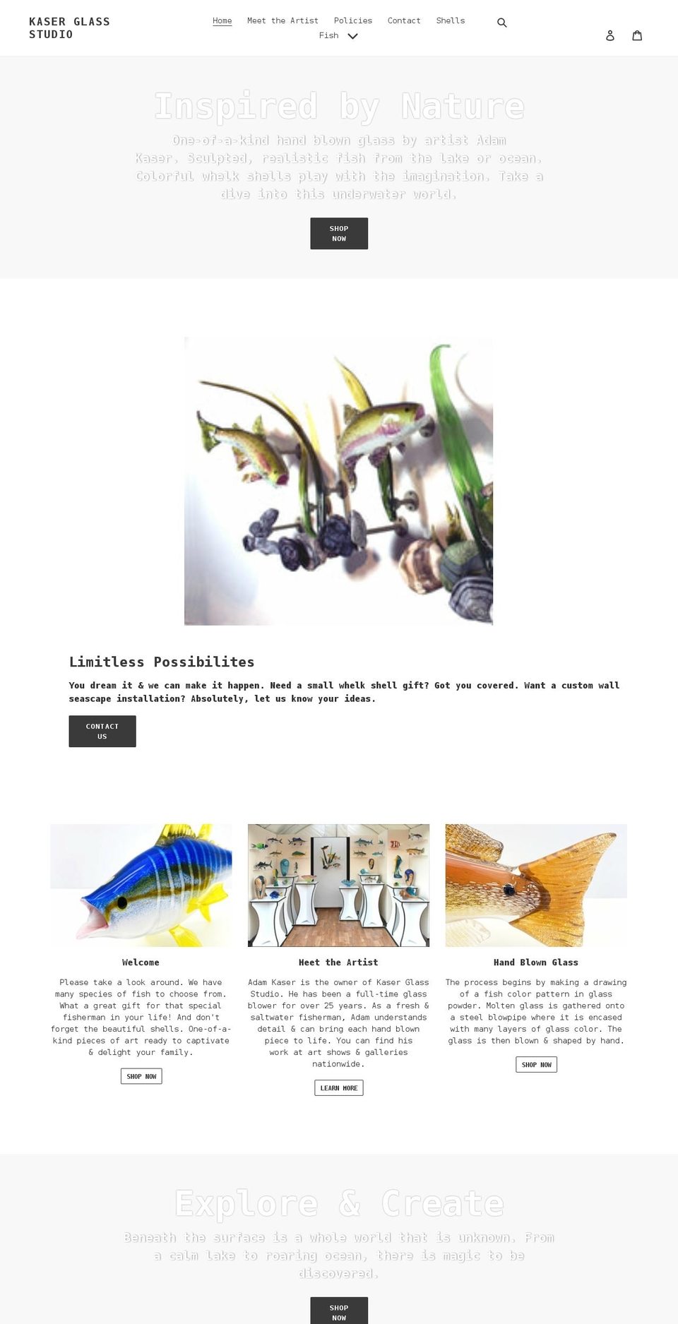 kaserglass.com shopify website screenshot