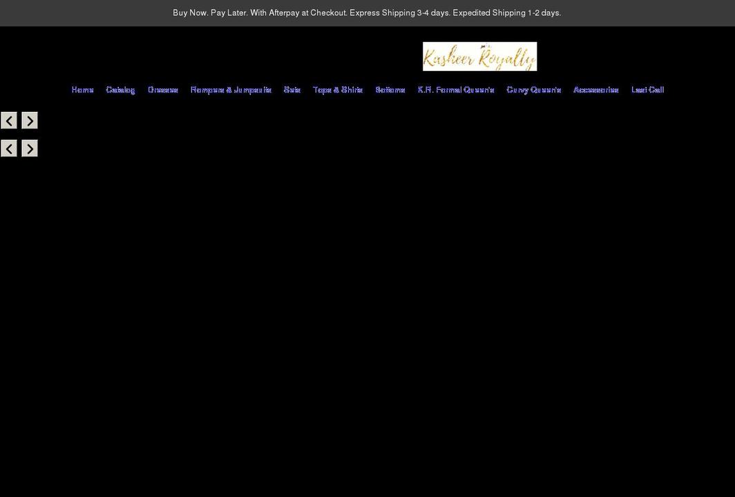 kasheerroyalty.com shopify website screenshot