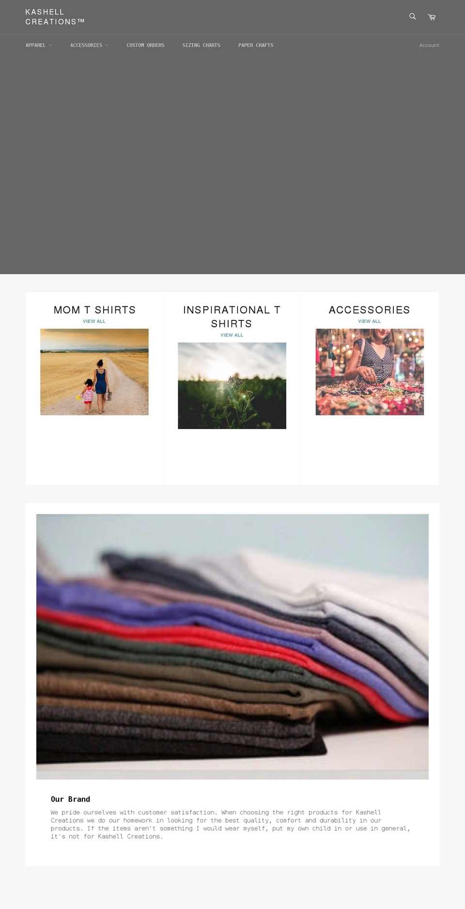 kashellcreations.com shopify website screenshot