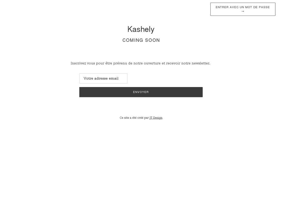 kashely.com shopify website screenshot