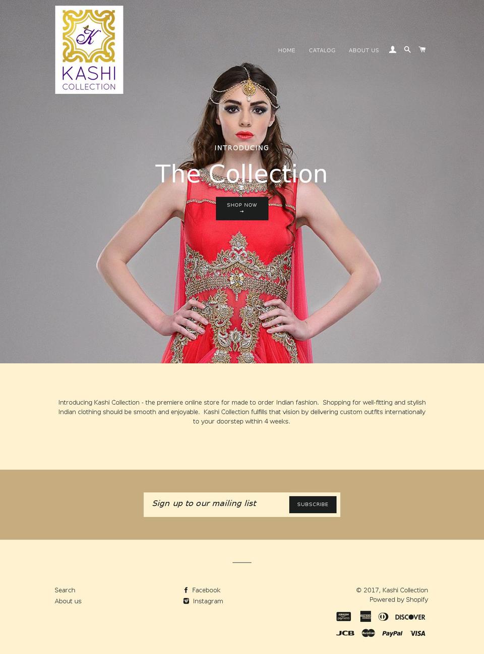 kashicollection.com shopify website screenshot