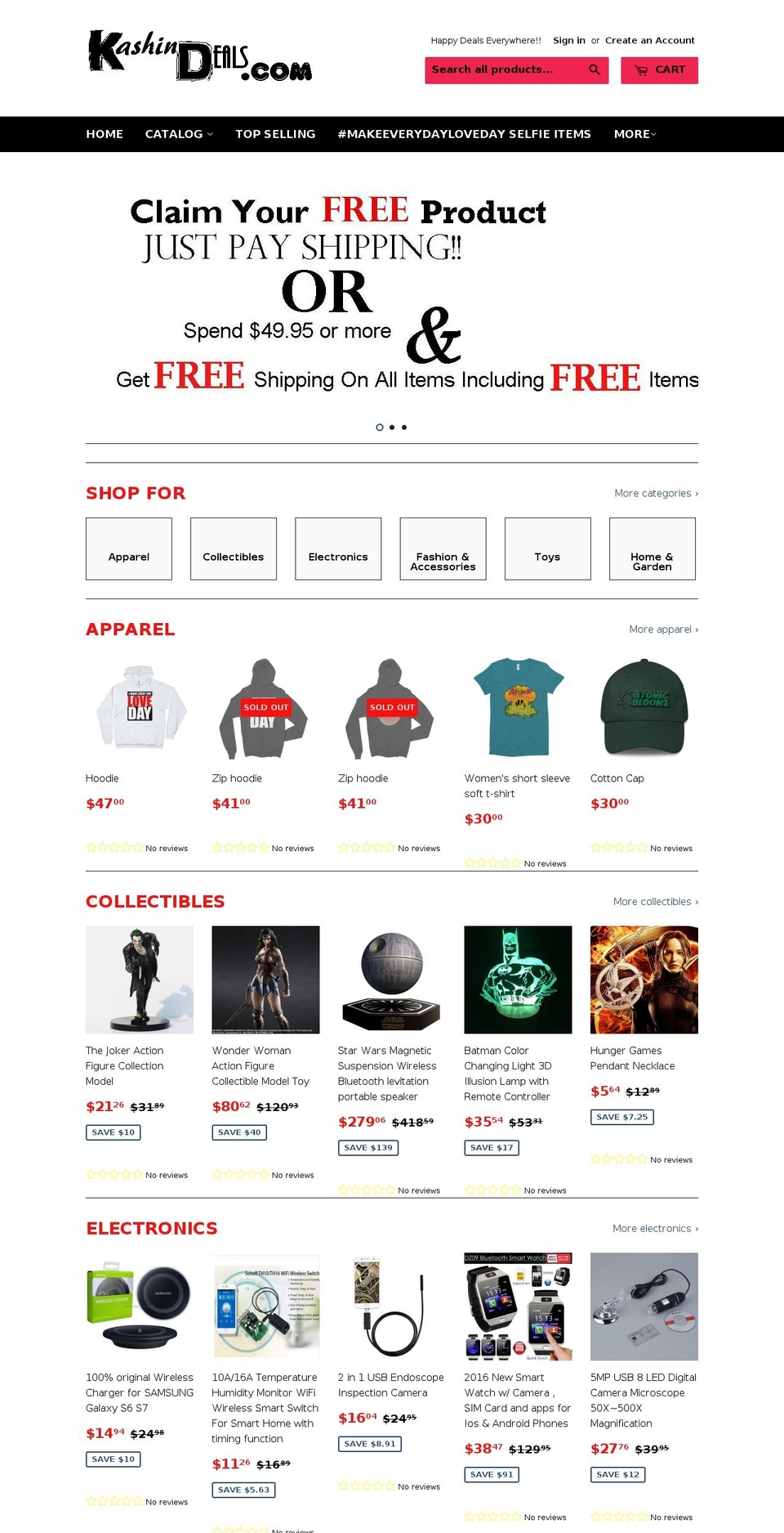 kashindeals.com — Shopify storefront screenshot