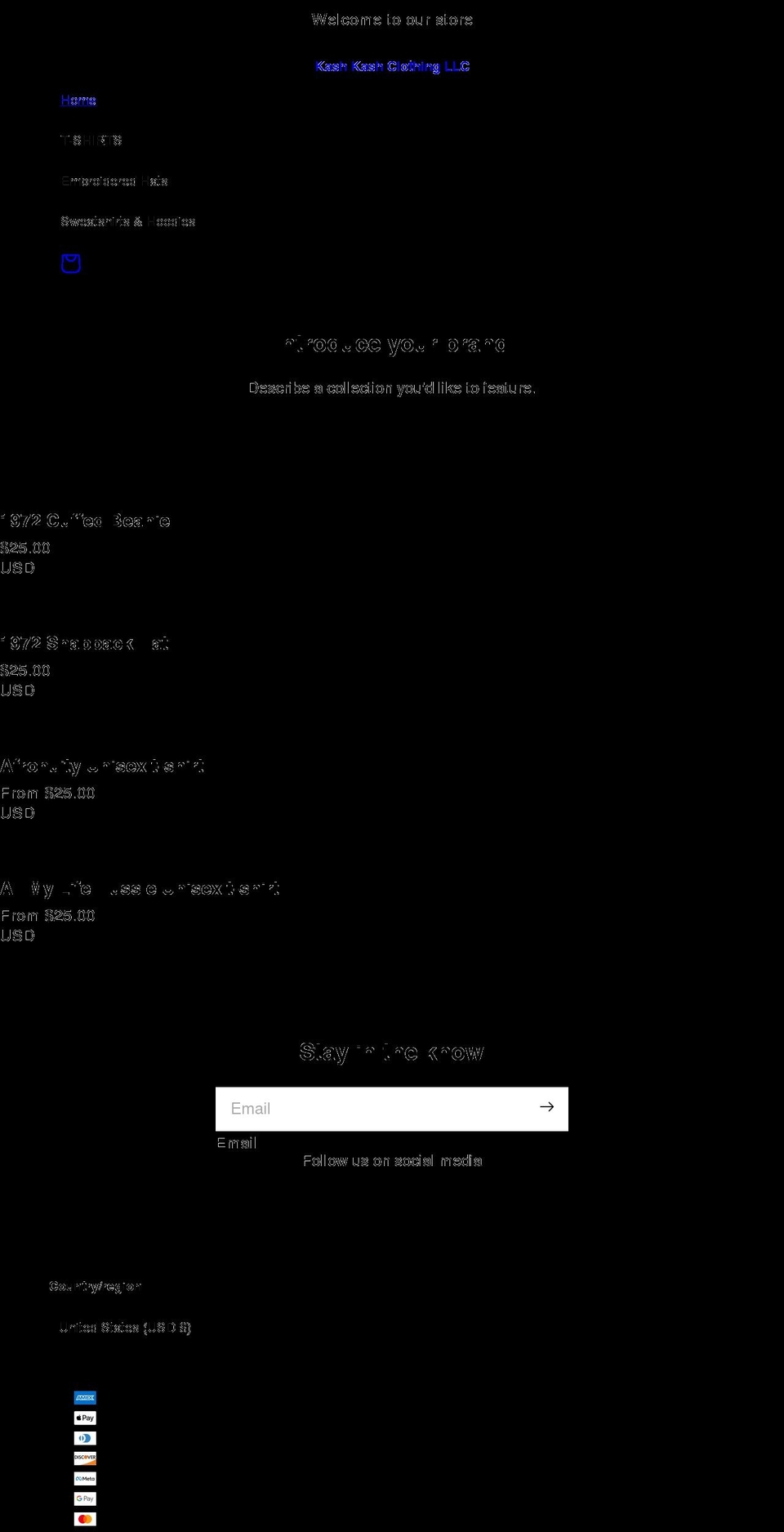 kashkashclothing.com shopify website screenshot