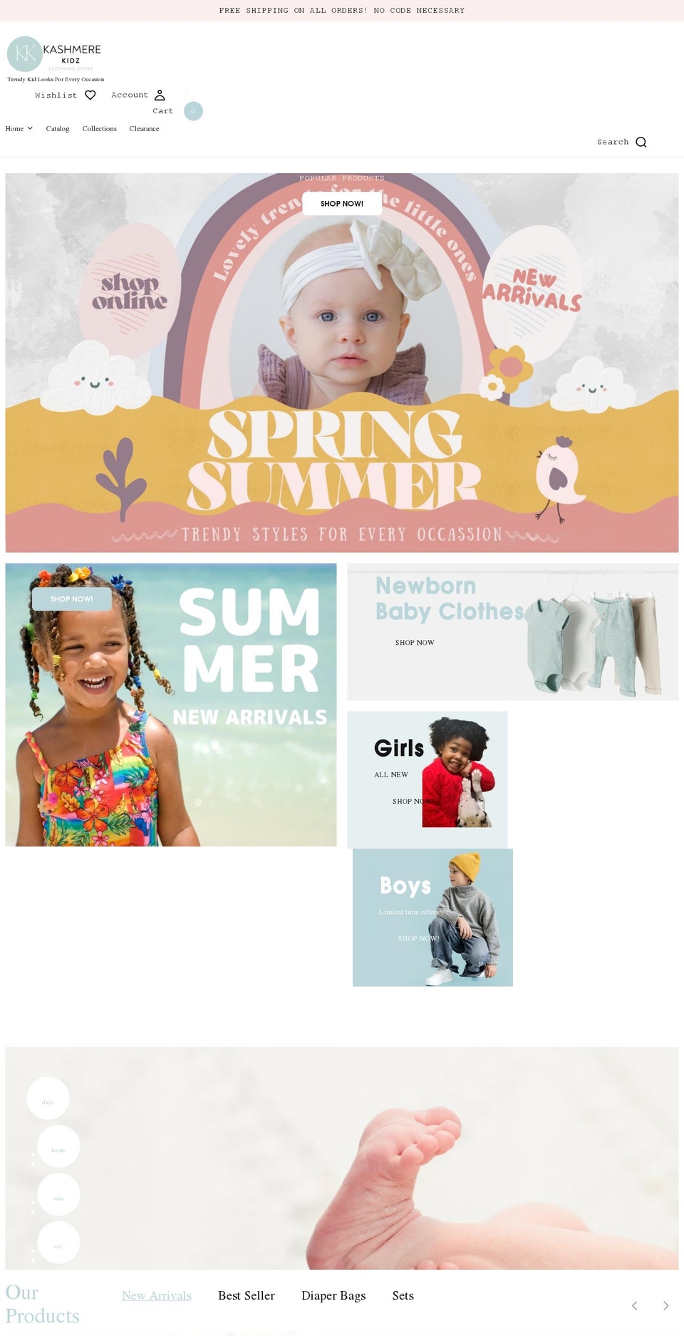 kashmerekidz.com shopify website screenshot