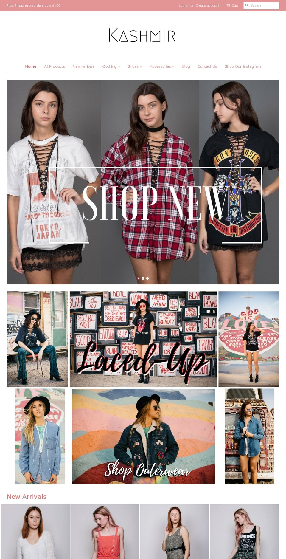 kashmirclothing.com shopify website screenshot