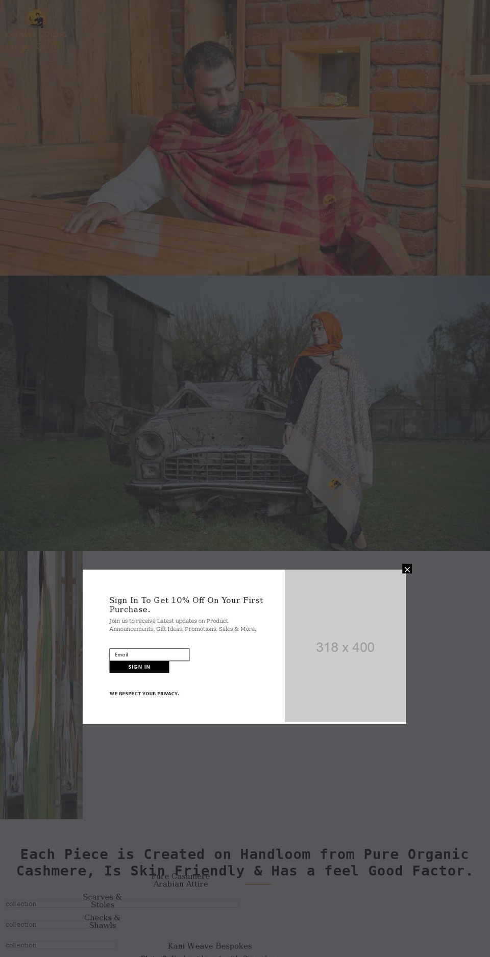 kashmircolors.com shopify website screenshot