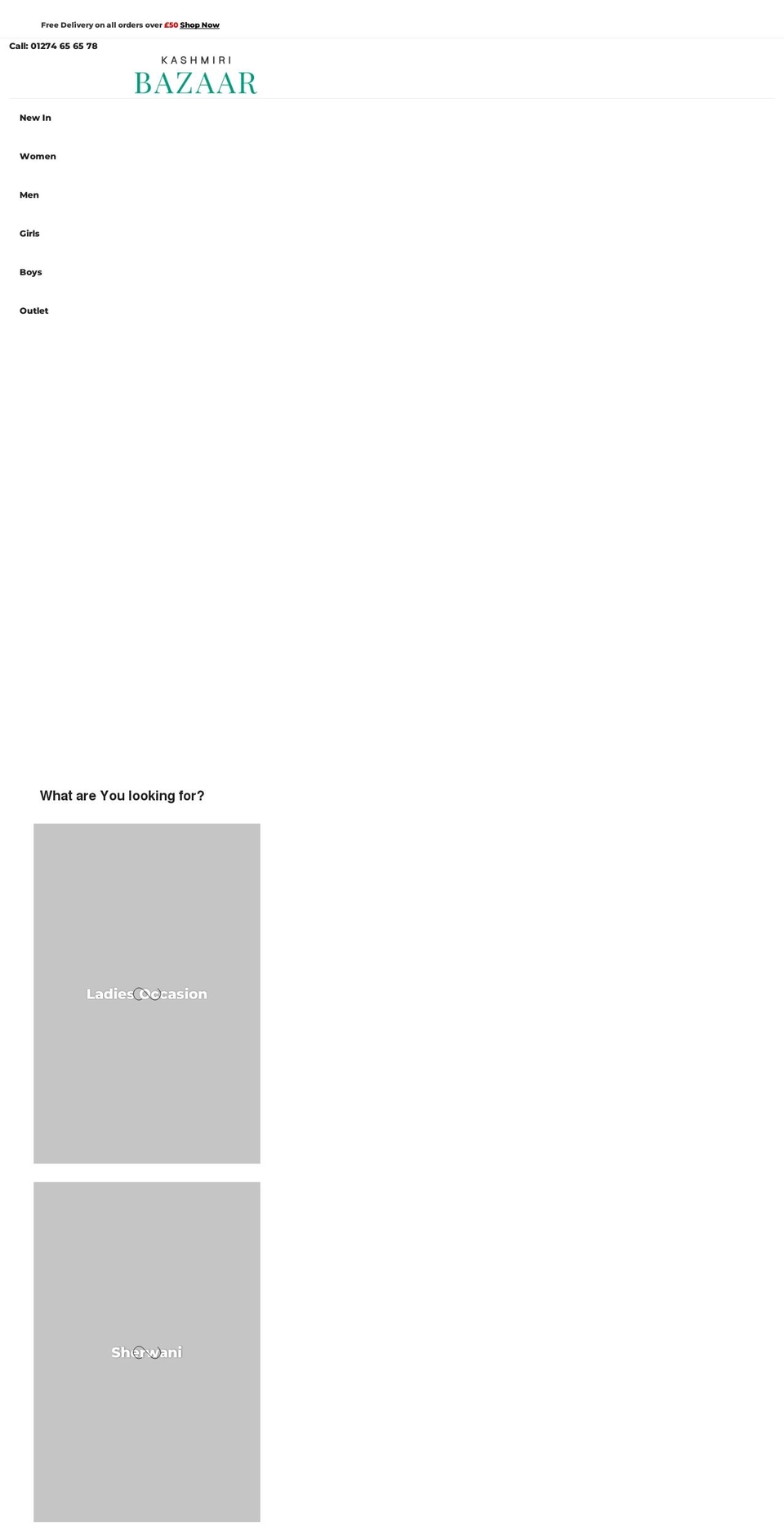 kashmiribazaar.co.uk shopify website screenshot