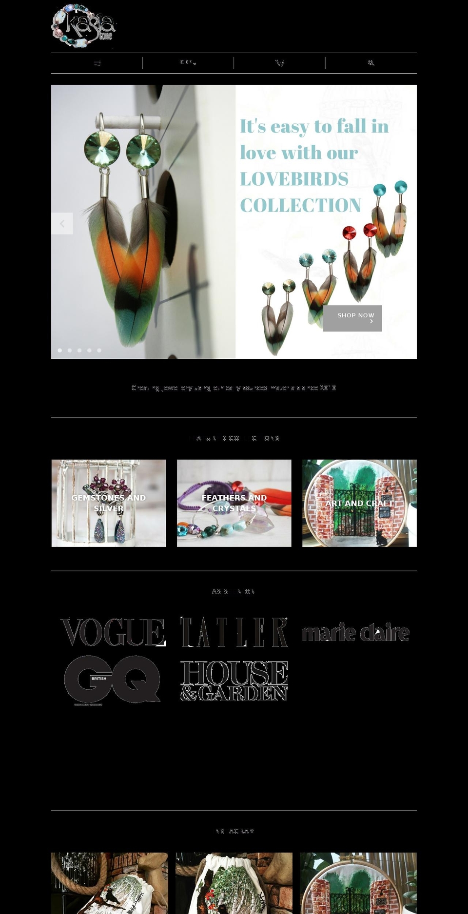 kasiastone.com shopify website screenshot