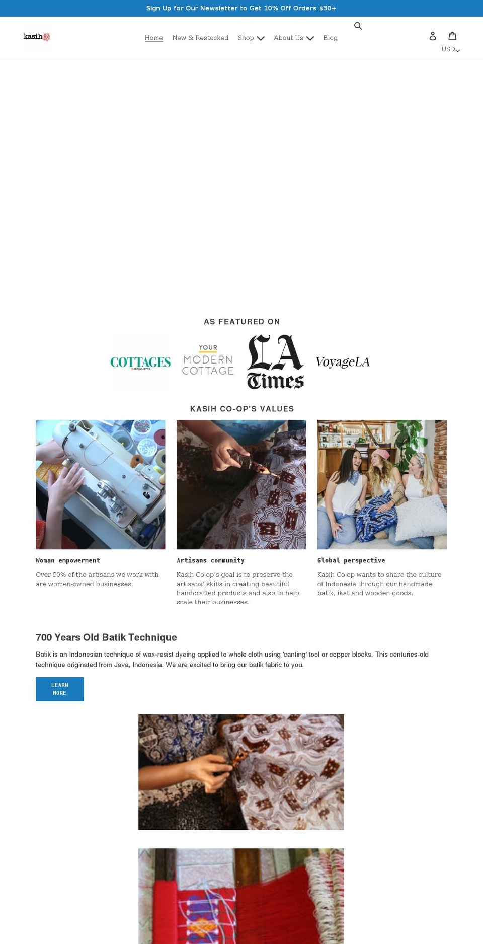 kasihcoop.com shopify website screenshot