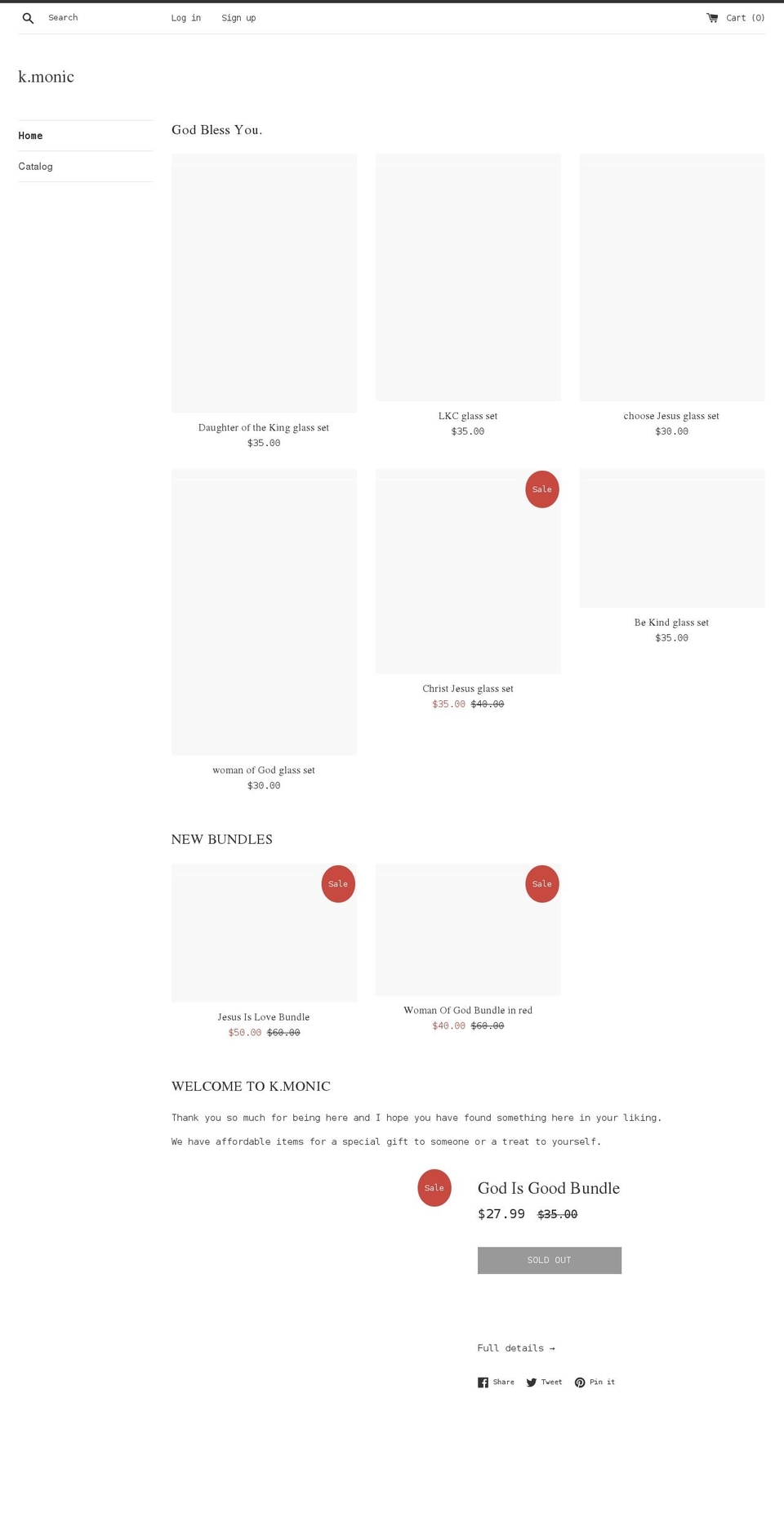 kassimonic.com shopify website screenshot