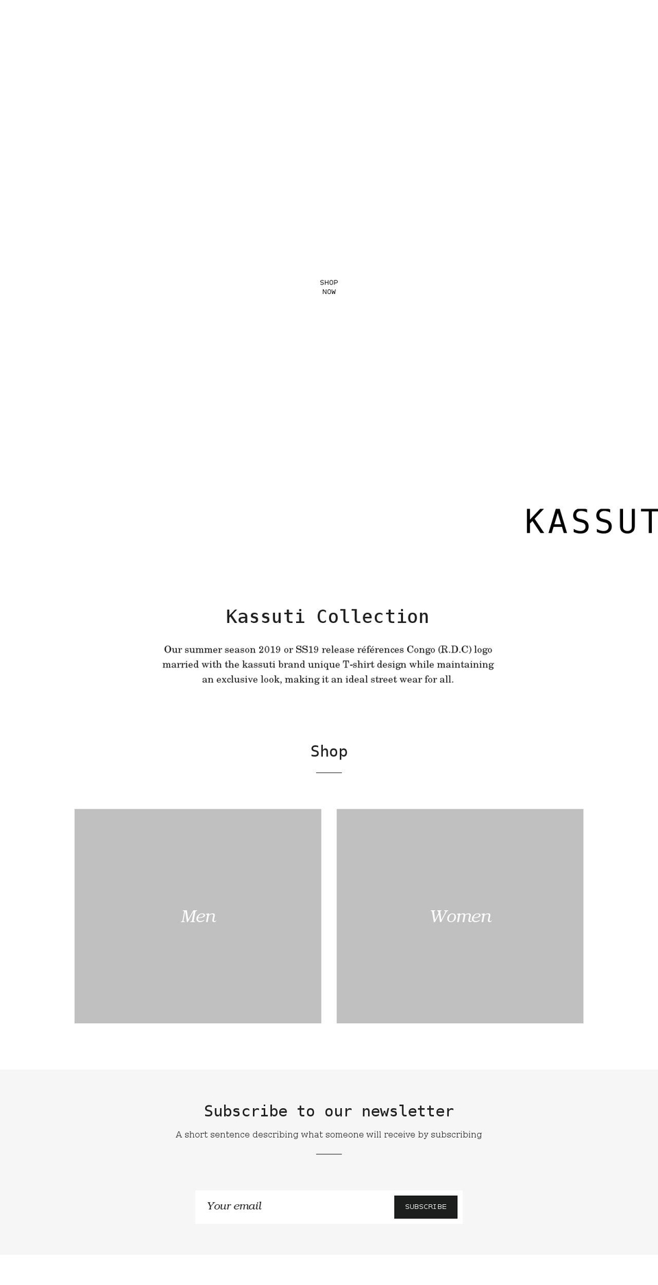 kassuti.com shopify website screenshot