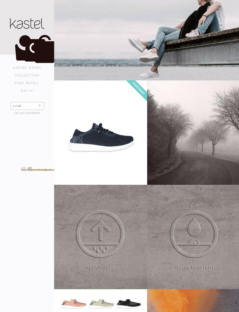 kastelshoes.com shopify website screenshot