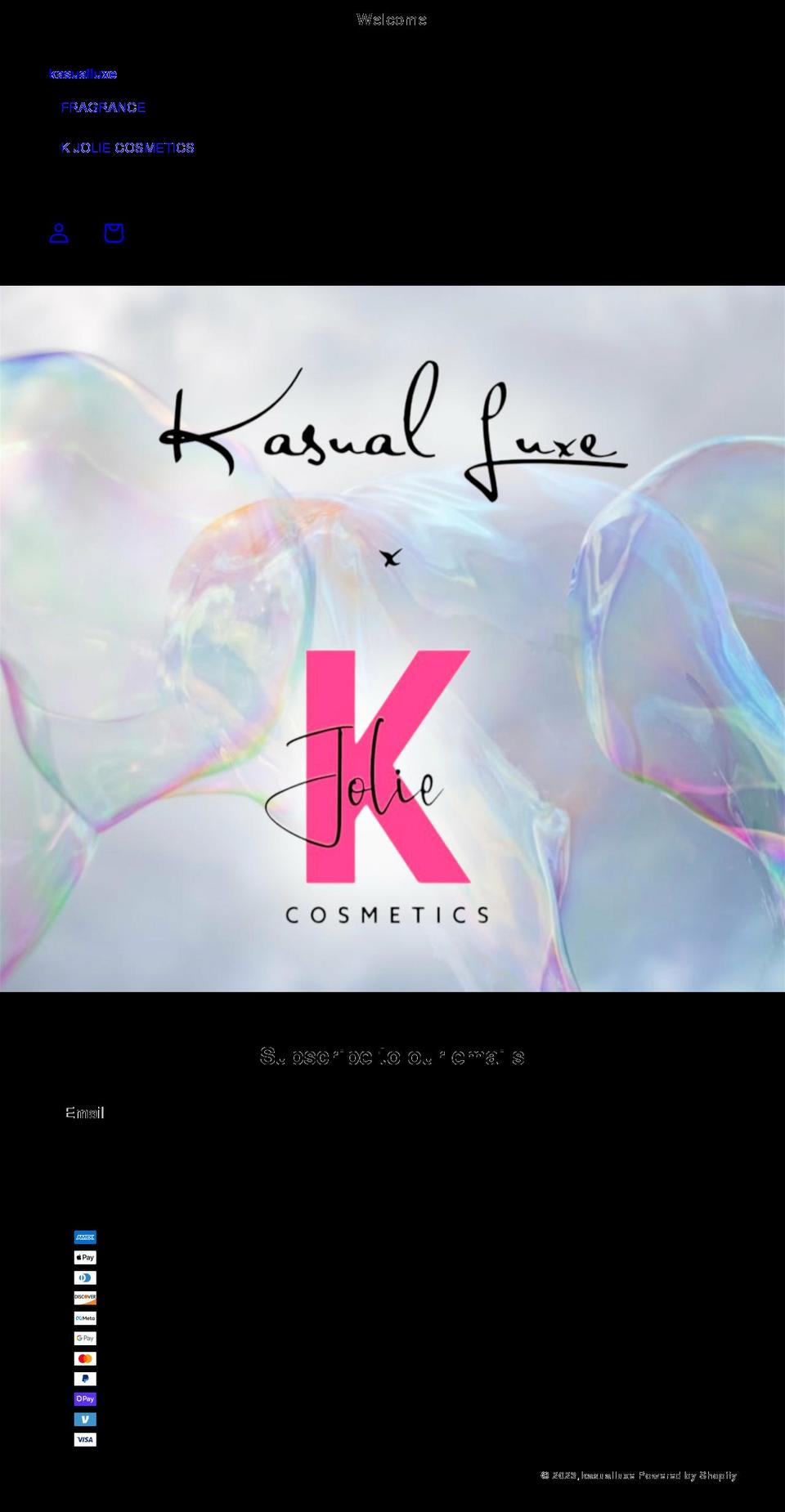 kasualluxe.com shopify website screenshot
