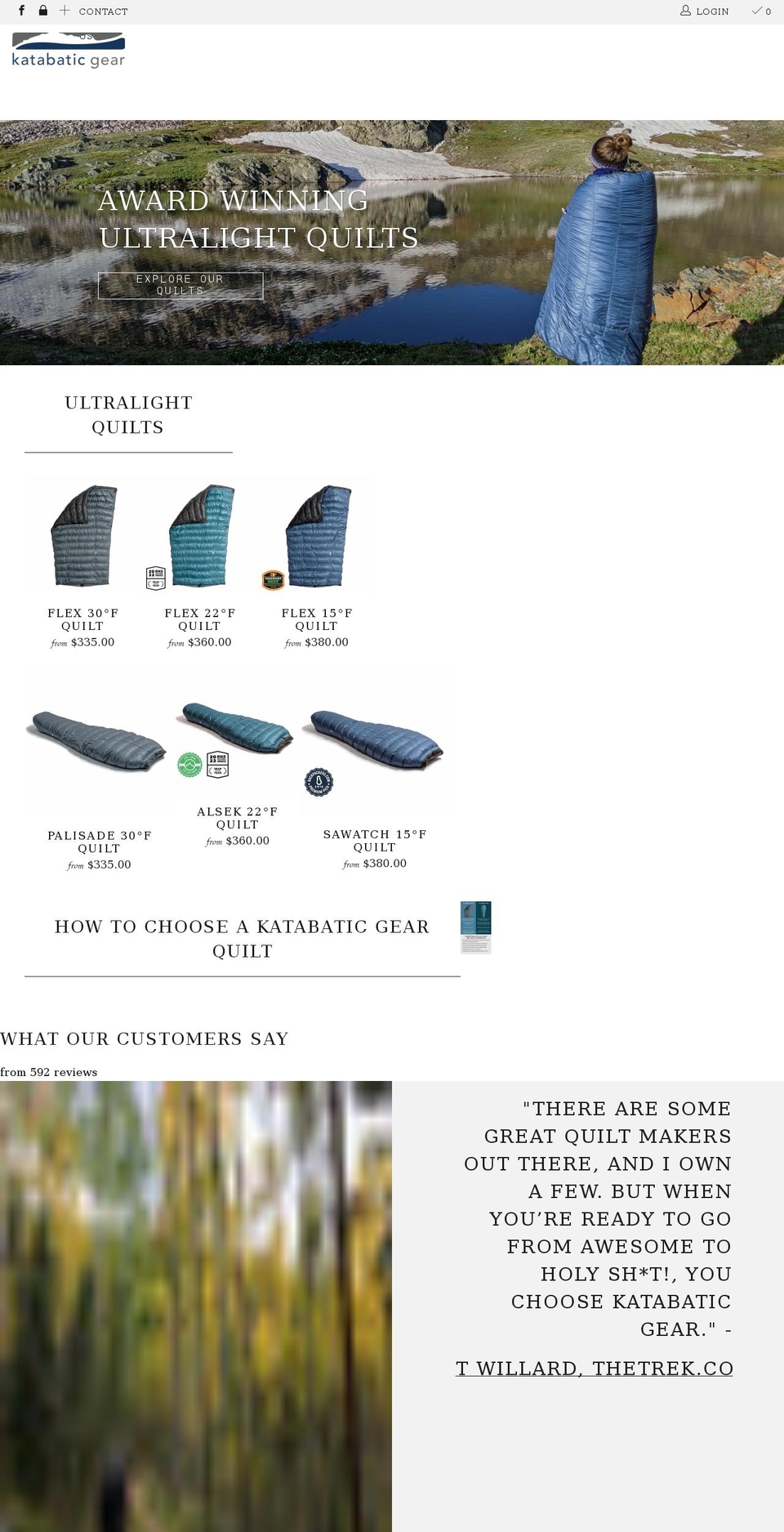 katabaticgear.com shopify website screenshot
