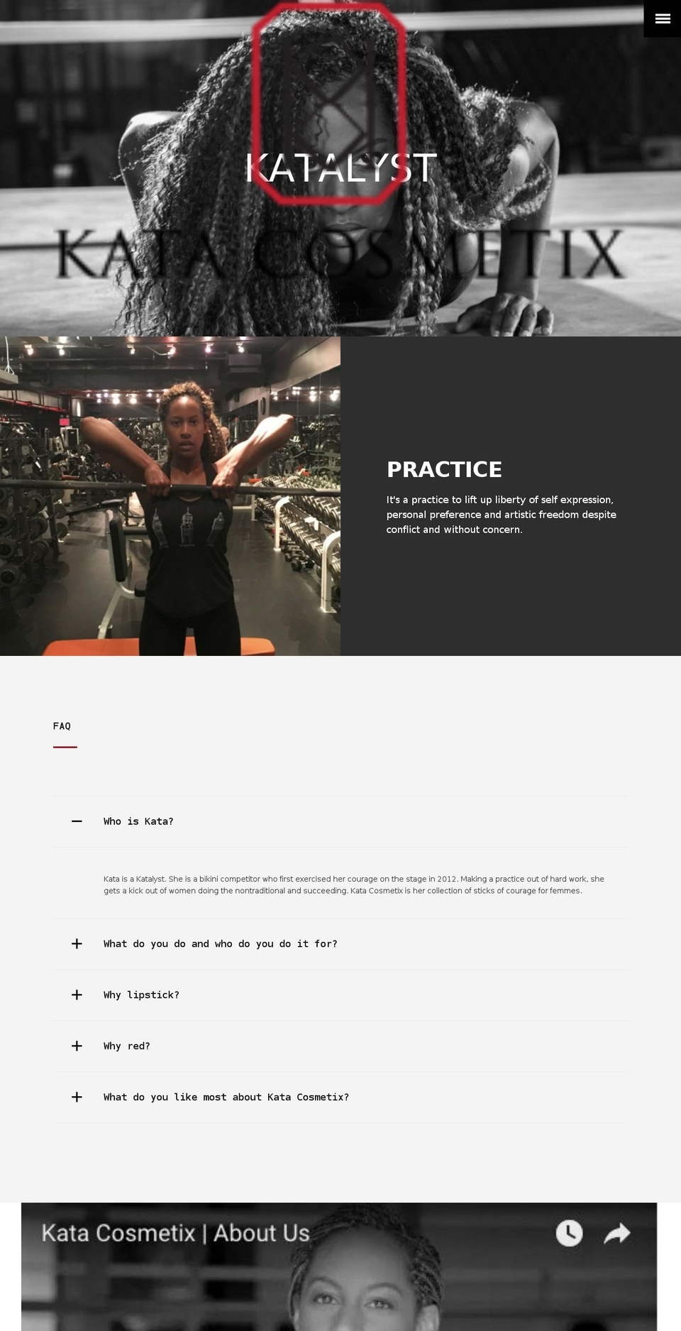 katacosmetix.com shopify website screenshot