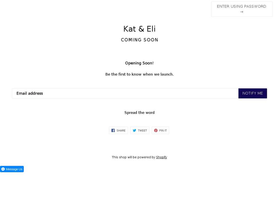 katandelico.com — Shopify storefront screenshot