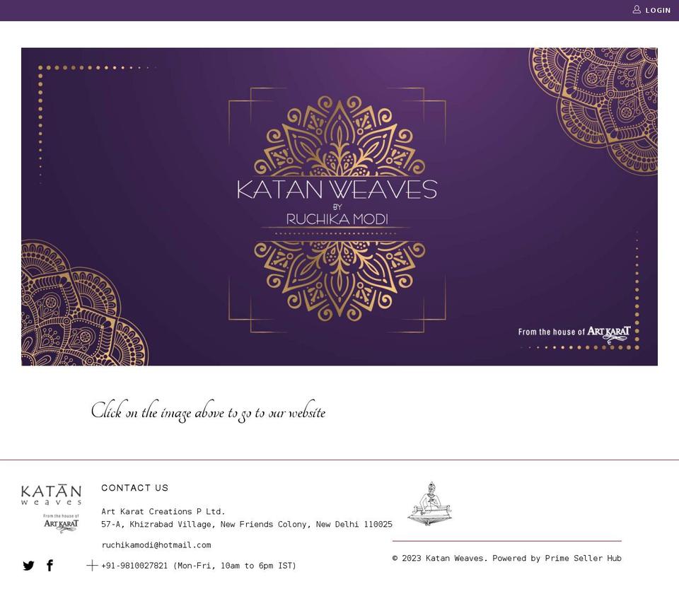 katanweaves.myshopify.com shopify website screenshot