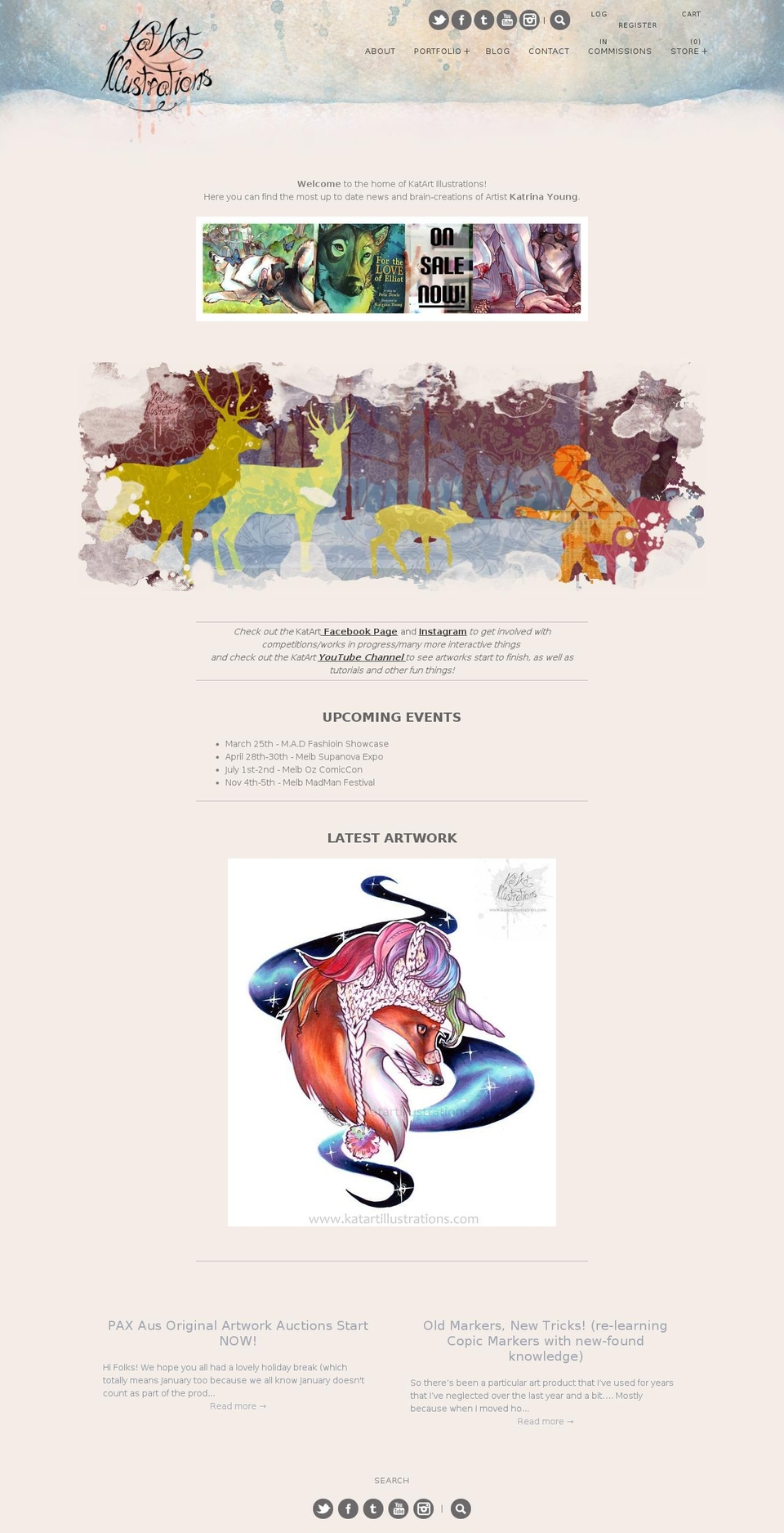 katartillustrations.com shopify website screenshot