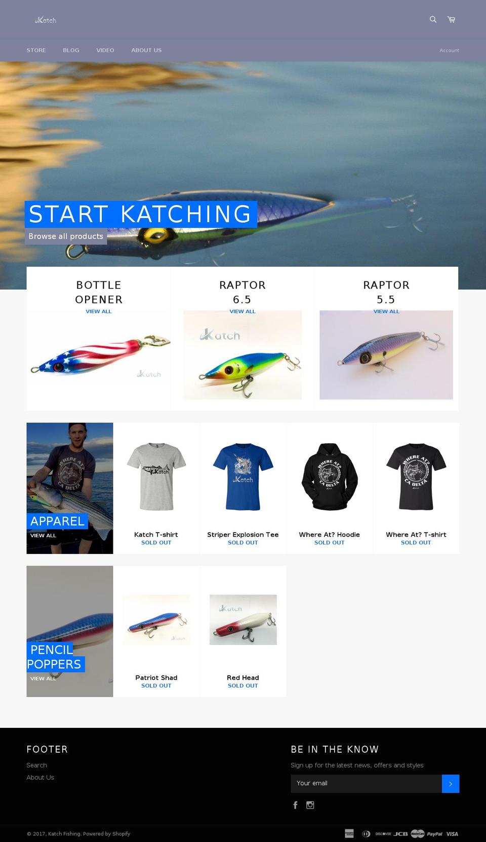 katchfishing.com shopify website screenshot