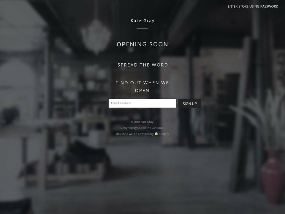 kate-gray.com — Shopify storefront screenshot