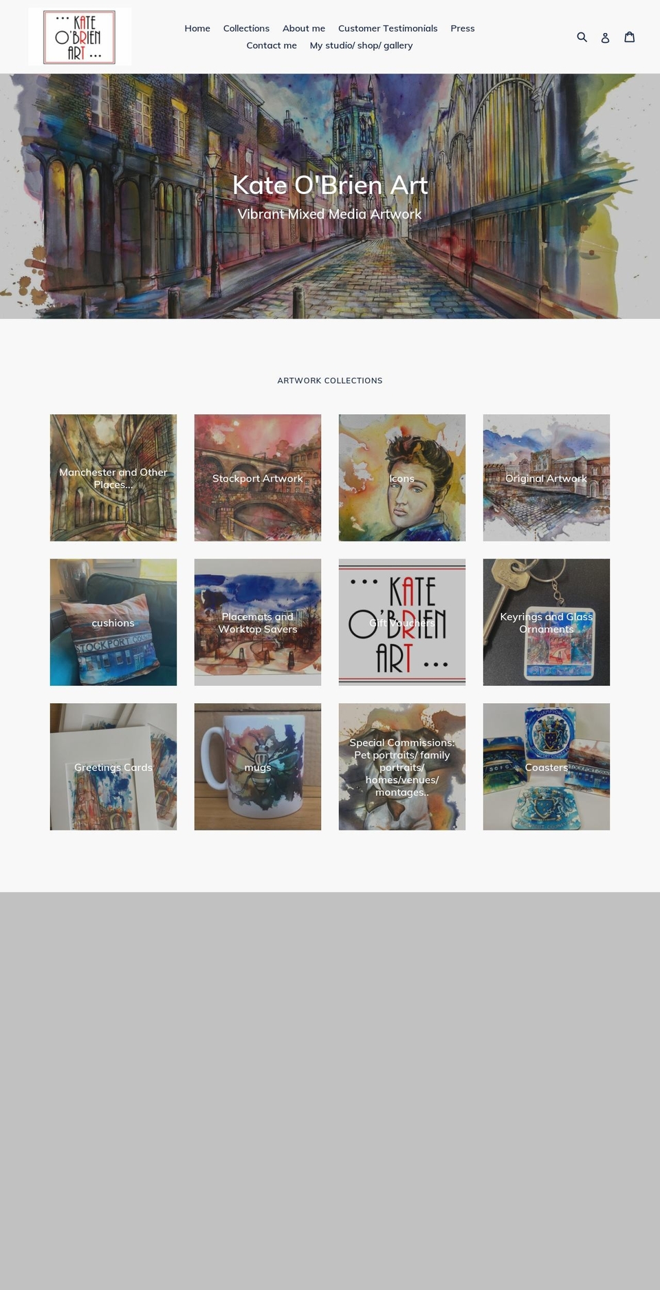 kate-obrien.co.uk shopify website screenshot