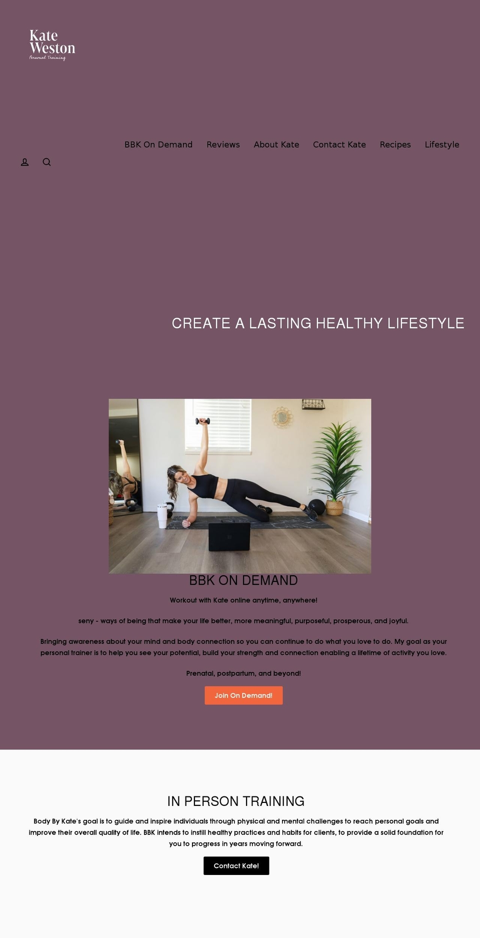 kate-weston.com shopify website screenshot