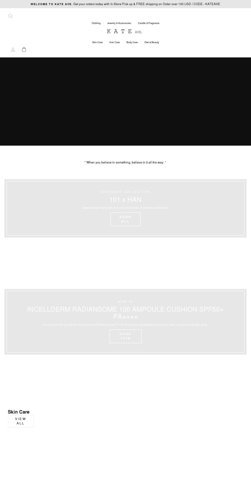 kateave.com shopify website screenshot