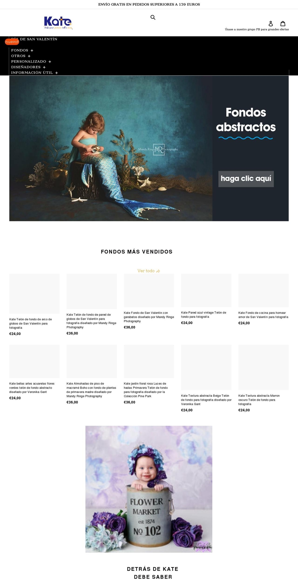 katebackdrop.es shopify website screenshot