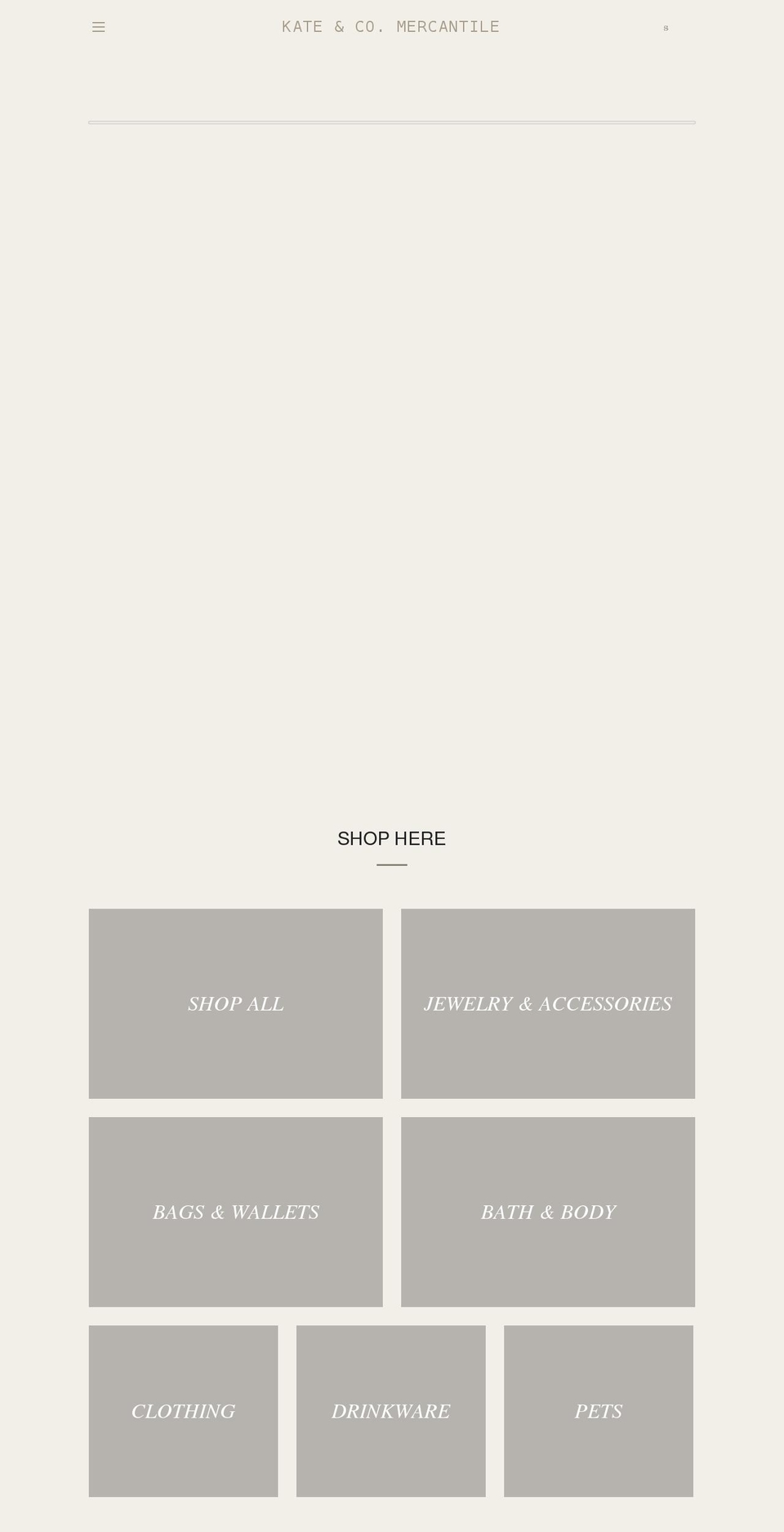 katecomercantile.com shopify website screenshot