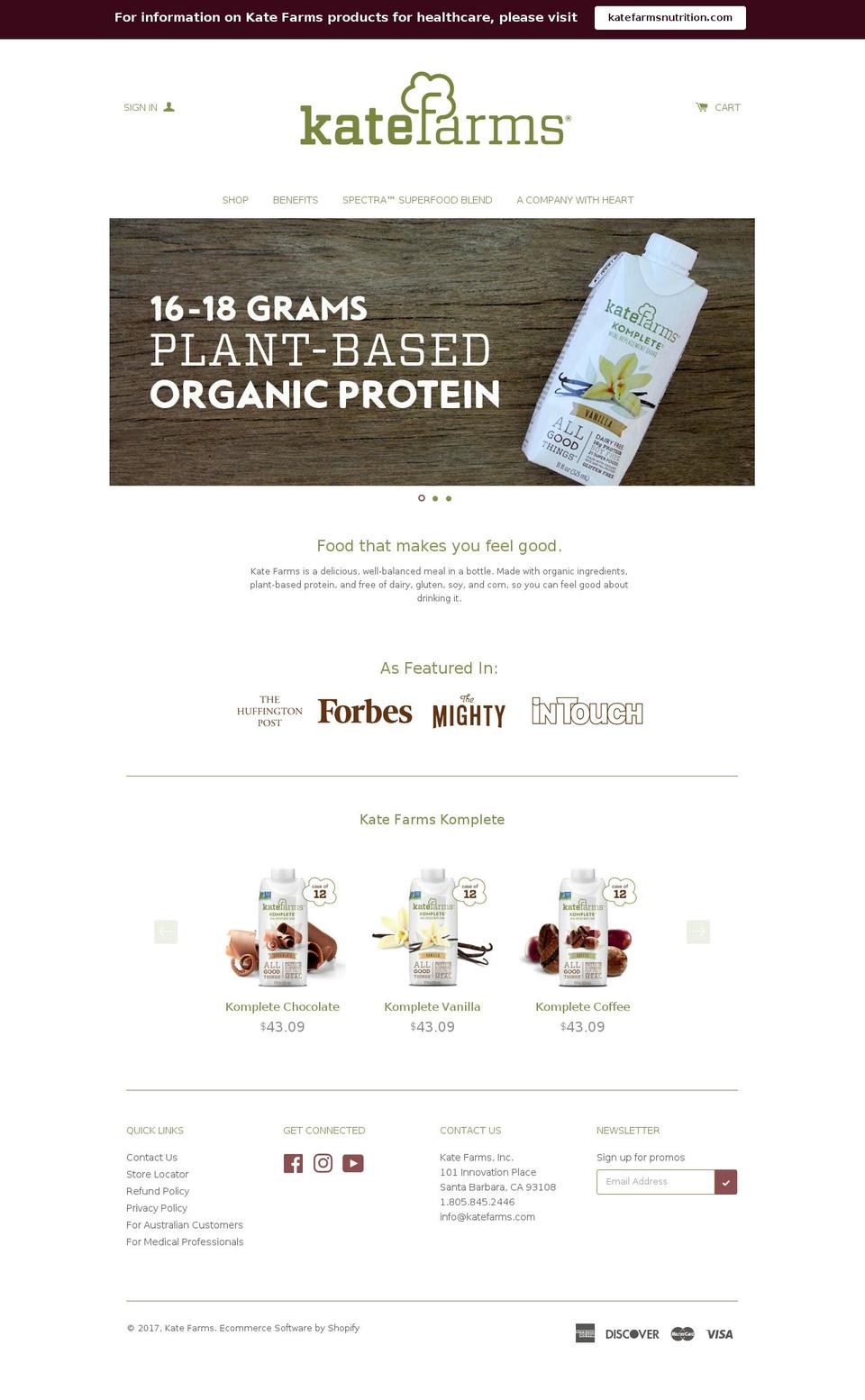 katefarms.org shopify website screenshot