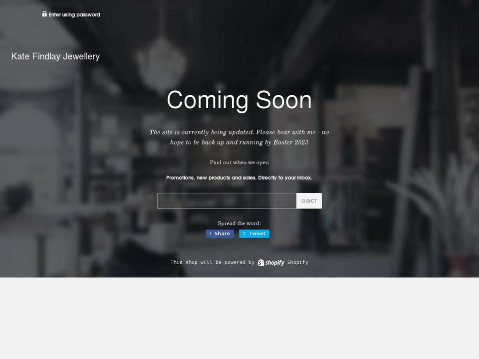 katefindlayjewellery.co.uk shopify website screenshot