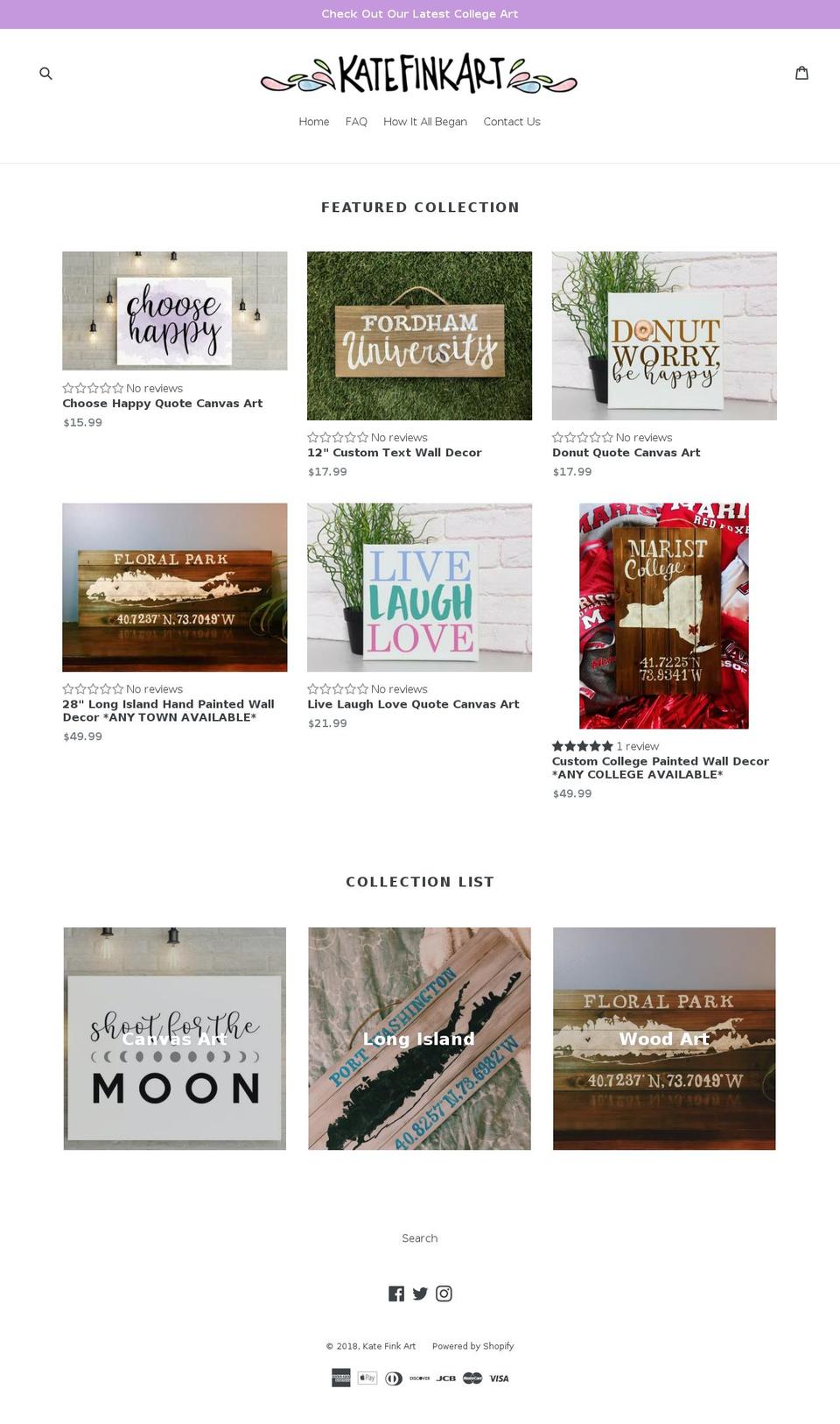 katefinkart.com — Shopify storefront screenshot